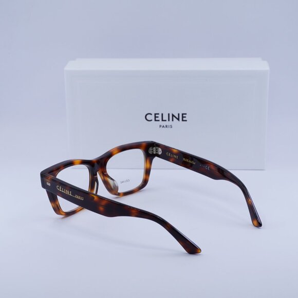 Celine CL50011F 054 Square Eyeglasses 49mm – Havana - Picture 4 of 9